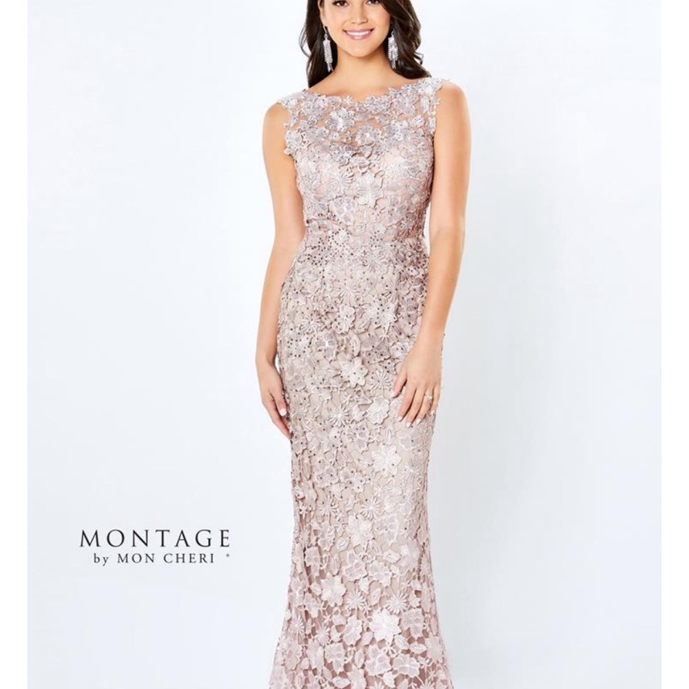 Mother of the bride dress .  Never worn new with tags color is champagne